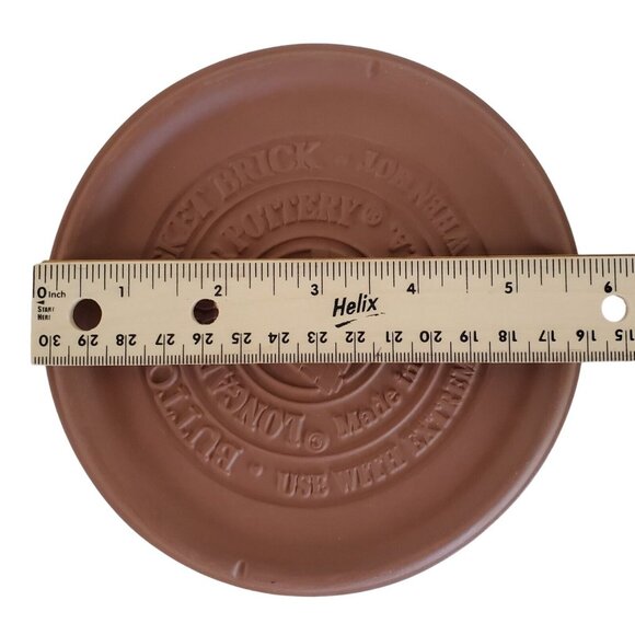 Longaberger Pottery Basket Weave Button Basket Warming Brick Bread #30198 - Picture 6 of 7